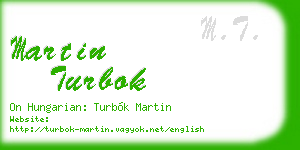 martin turbok business card
