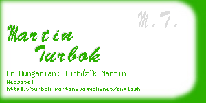 martin turbok business card